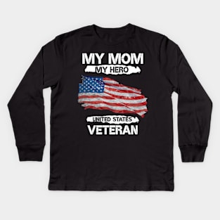 Veteran Mom Kids Long Sleeve T-Shirt